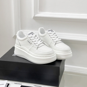 White platform sneakers