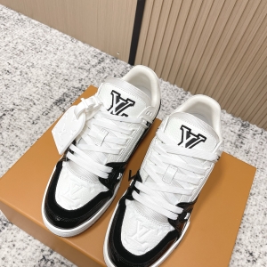 LV Trainer sneakers, black and white color scheme