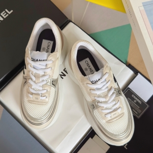 Chanel 25K Silver Horn King Casual Sneakers