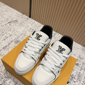 LV Trainer sneakers in white and black colorway