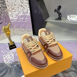 LV Trainer Maxi in brown and beige/light brown color scheme