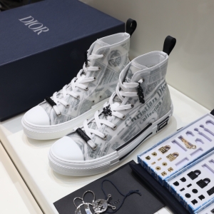 Dior B23 High-Top Newspaper Print Customizable Sneaker