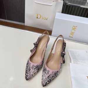 Dior Addict Lace Satin Slingback Pumps