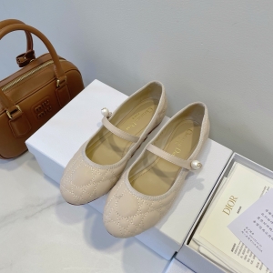 Dior Caro Quilted Mary Jane Flats