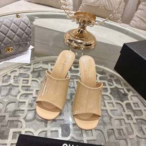 CHANE* | Chanel 25SS Spring/Summer New Arrival Runway Style Double C High-Heeled Slippers