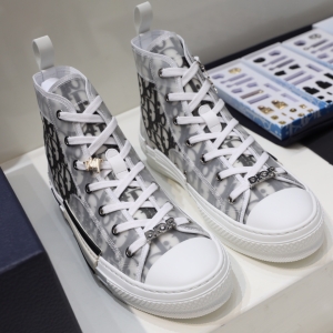 Dior B23 Oblique Transparent High-Top Sneakers with Removable Charms