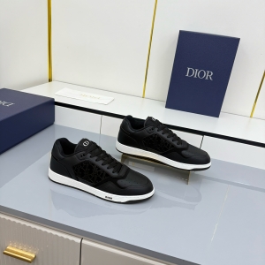 Dior B01 All-Black Embossed Oblique Low-Top Sneakers