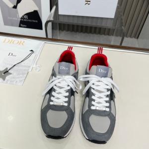 Dior Vibe Grey-Tone Colorblock Sneakers