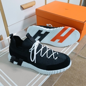 Hermès Bouncing Collection Casual Sneakers (Black and White)