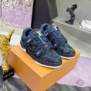 LV Trainer sneakers in blue and black colorway