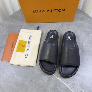 LV black slippers