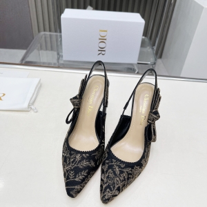 Dior Addict Lace Satin Slingback Pumps
