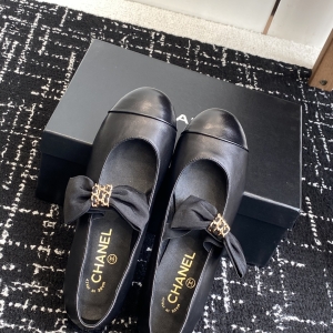 CHANEL 25SS Spring/Summer runway collection Mary Jane bow shoes