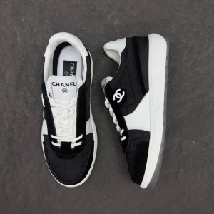 Chanel mesh and suede calfskin sneakers