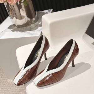 CHANE*|New Chanel 26C Double C Two-Tone Stiletto Heel