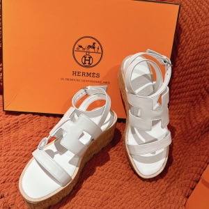 Hermès Havane 30 cork wedge sandals