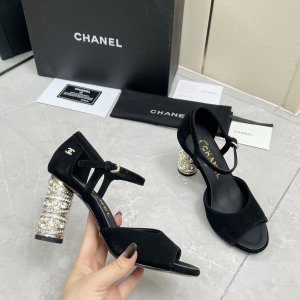 CHANEL 25SS New Collection Rhinestone High-Heeled Sandals